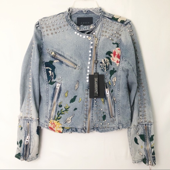 blank nyc studded denim jacket